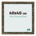 Fotolijst 40x40cm Blauw Goud Gemeleerd MDF Pisa Voorzijde Maat | Yourdecoration.nl