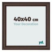 Fotolijst 40x40cm Eiken Donker MDF Lazio Voorzijde Maat | Yourdecoration.nl
