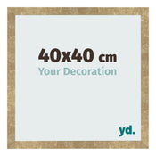 Fotolijst 40x40cm Goud Antiek MDF Bologna Voorzijde Maat | Yourdecoration.nl