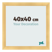 Fotolijst 40x40cm Goud Mat MDF Pisa Voorzijde Maat | Yourdecoration.nl
