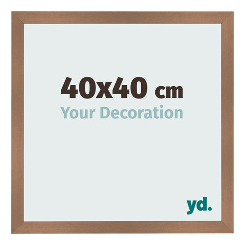 Fotolijst 40x40cm Koper Decor MDF Bologna Voorzijde Maat | Yourdecoration.nl