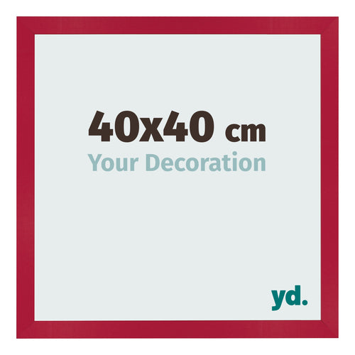 Fotolijst 40x40cm Rood MDF Bologna Voorzijde Maat | Yourdecoration.nl