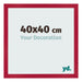 Fotolijst 40x40cm Rood MDF Bologna Voorzijde Maat | Yourdecoration.nl