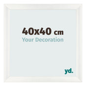 Fotolijst 40x40cm Wit Geveegd MDF Pisa Voorzijde Maat | Yourdecoration.nl