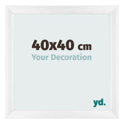 Fotolijst 40x40cm Wit Hoogglans MDF Pisa Voorzijde Maat | Yourdecoration.nl