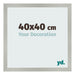Fotolijst 40x40cm Zilver Mat MDF Bologna Voorzijde Maat | Yourdecoration.nl