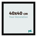Fotolijst 40x40cm Zwart Hoogglans MDF Bologna Voorzijde Maat | Yourdecoration.nl