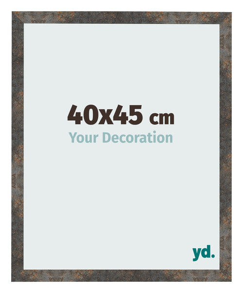 Fotolijst 40x45 cm Geoxideerd Metaal MDF Bologna Voorzijde Maat | Yourdecoration.nl