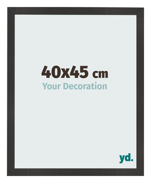 Fotolijst 40x45 cm Zwart Mat MDF Bologna Voorzijde Maat | Yourdecoration.nl