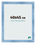 Fotolijst 40x45cm Helder Blauw Geveegd MDF Pisa Voorzijde Maat | Yourdecoration.nl