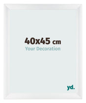 Fotolijst 40x45cm Wit Hoogglans MDF Pisa Voorzijde Maat | Yourdecoration.nl