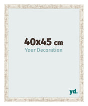 Fotolijst 40x45cm Wit Vintage MDF Bologna Voorzijde Maat | Yourdecoration.nl