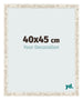 Fotolijst 40x45cm Wit Vintage MDF Bologna Voorzijde Maat | Yourdecoration.nl
