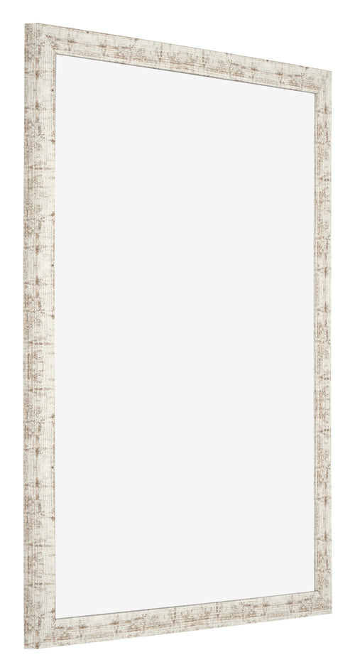 Fotolijst 40x45cm Wit Vintage MDF Bologna Voorzijde Schuin | Yourdecoration.nl