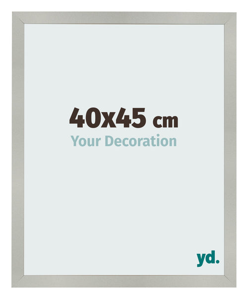 Fotolijst 40x45cm Zilver Mat MDF Bologna Voorzijde Maat | Yourdecoration.nl