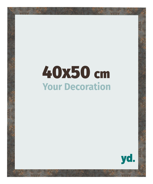 Fotolijst 40x50 cm Geoxideerd Metaal MDF Bologna Voorzijde Maat | Yourdecoration.nl