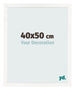 Fotolijst 40x50 cm Wit Hoogglans MDF Bologna Voorzijde Maat | Yourdecoration.nl