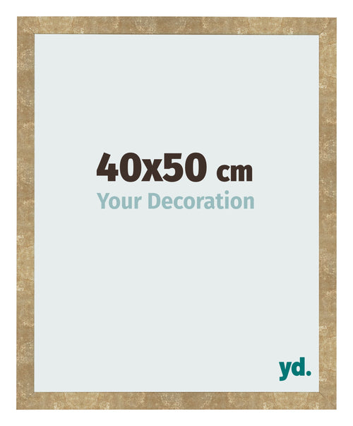 Fotolijst 40x50cm Goud Antiek MDF Bologna Voorzijde Maat | Yourdecoration.nl