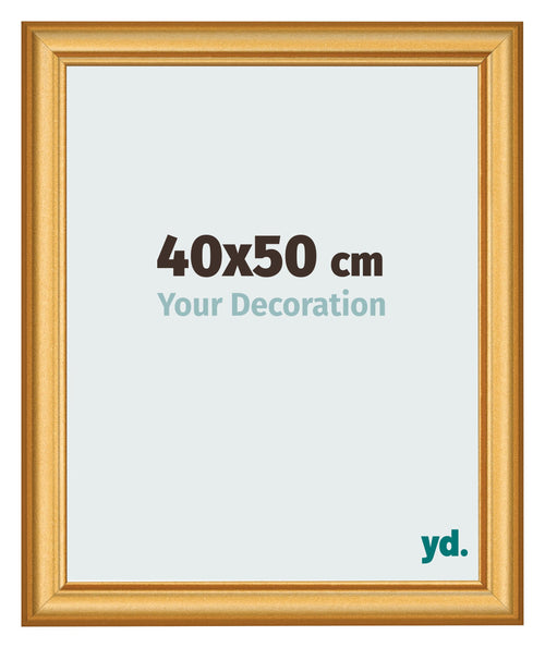 Fotolijst 40x50cm Goud Mat MDF Lazio Voorzijde Maat | Yourdecoration.nl