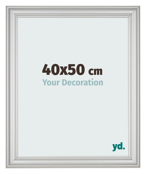 Fotolijst 40x50cm Zilver Mat MDF Lazio Voorzijde Maat | Yourdecoration.nl