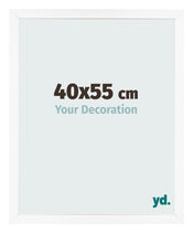 Fotolijst 40x55 cm Wit Mat MDF Bologna Voorzijde Maat | Yourdecoration.nl