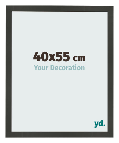 Fotolijst 40x55cm Antraciet MDF Bologna Voorzijde Maat | Yourdecoration.nl