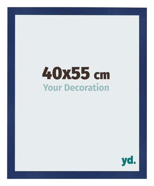 Fotolijst 40x55cm Donkerblauw Geveegd MDF Bologna Voorzijde Maat | Yourdecoration.nl