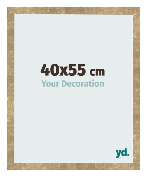 Fotolijst 40x55cm Goud Antiek MDF Bologna Voorzijde Maat | Yourdecoration.nl