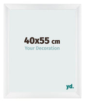 Fotolijst 40x55cm Wit Hoogglans MDF Pisa Voorzijde Maat | Yourdecoration.nl