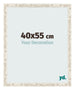 Fotolijst 40x55cm Wit Vintage MDF Bologna Voorzijde Maat | Yourdecoration.nl