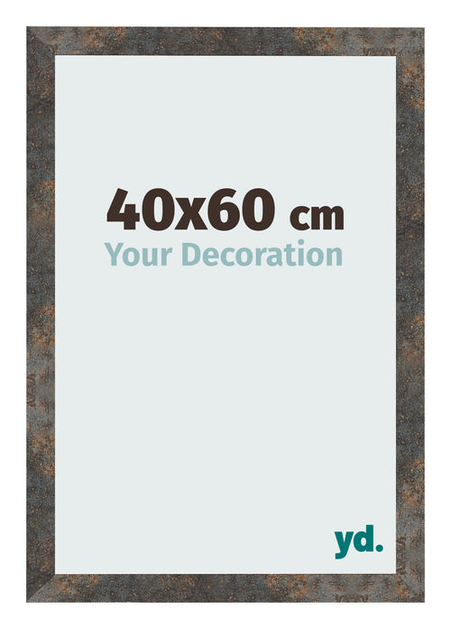 Fotolijst 40x60 cm Geoxideerd Metaal MDF Bologna Voorzijde Maat | Yourdecoration.nl