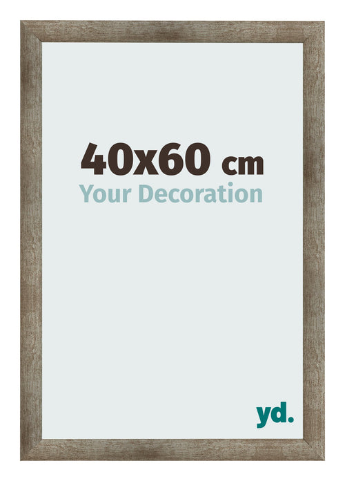 Fotolijst 40x60 cm Metaal Vintage MDF Bologna Voorzijde Maat | Yourdecoration.nl