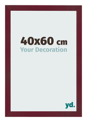 Fotolijst 40x60 cm Wijnrood Geveegd MDF Bologna Voorzijde Maat | Yourdecoration.nl