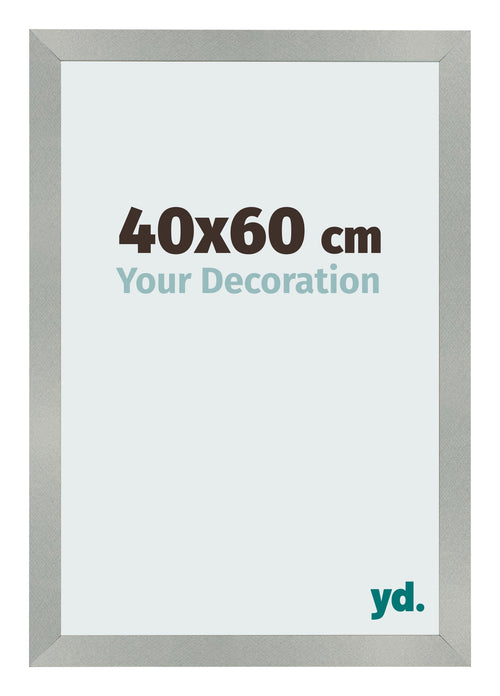 Fotolijst 40x60cm Aluminium Geborsteld MDF Bologna Voorzijde Maat | Yourdecoration.nl