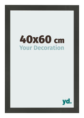 Fotolijst 40x60cm Antraciet MDF Bologna Voorzijde Maat | Yourdecoration.nl