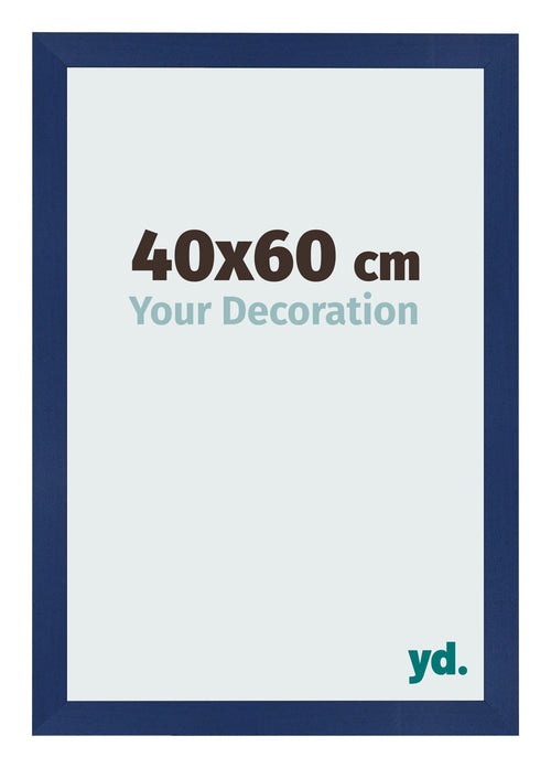 Fotolijst 40x60cm Donkerblauw Geveegd MDF Bologna Voorzijde Maat | Yourdecoration.nl