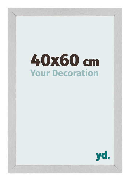 Fotolijst 40x60cm Edelstaal MDF Bologna Voorzijde Maat | Yourdecoration.nl