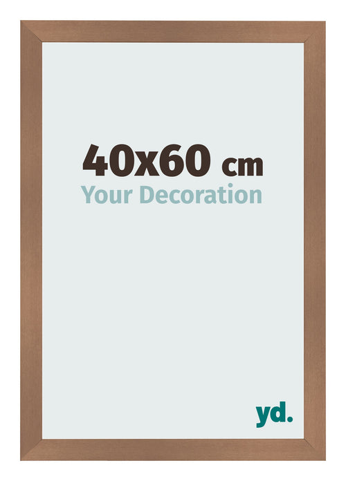 Fotolijst 40x60cm Koper Decor MDF Bologna Voorzijde Maat | Yourdecoration.nl