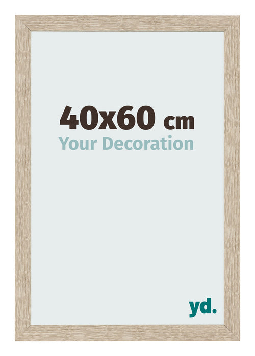Fotolijst 40x60cm Sonoma Eiken MDF Bologna Voorzijde Maat | Yourdecoration.nl