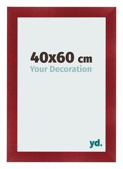 Fotolijst 40x60cm Wijnrood Geveegd MDF Pisa Voorzijde Maat | Yourdecoration.nl