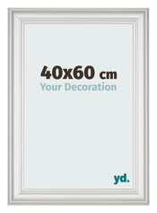 Fotolijst 40x60cm Wit Geveegd MDF Lazio Voorzijde Maat | Yourdecoration.nl