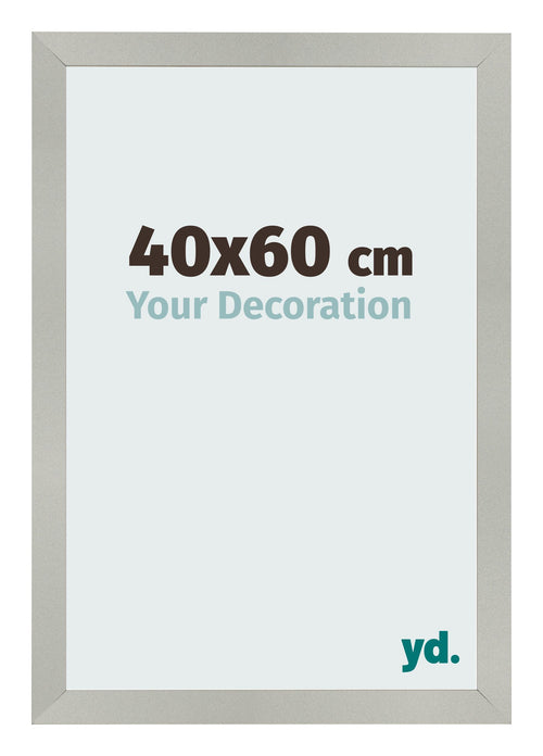 Fotolijst 40x60cm Zilver Mat MDF Bologna Voorzijde Maat | Yourdecoration.nl