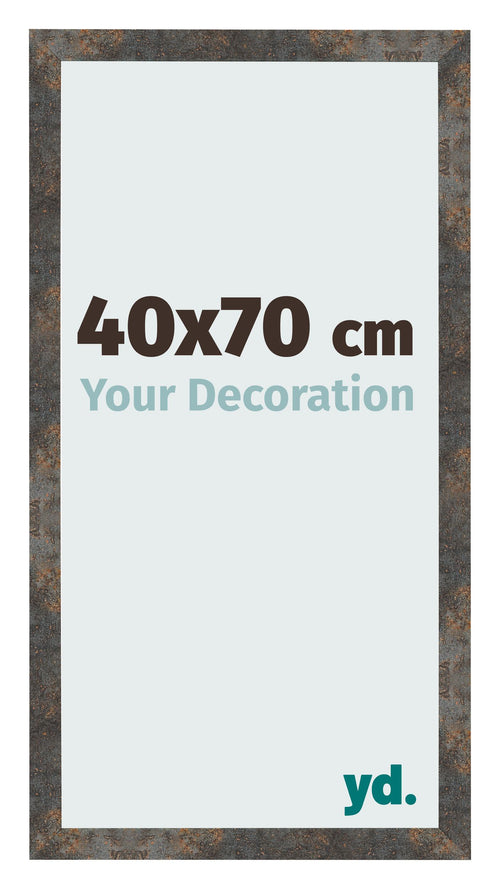 Fotolijst 40x70 cm Geoxideerd Metaal MDF Bologna Voorzijde Maat | Yourdecoration.nl