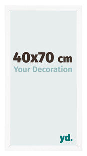 Fotolijst 40x70 cm Wit Mat MDF Bologna Voorzijde Maat | Yourdecoration.nl