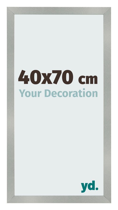 Fotolijst 40x70cm Aluminium Geborsteld MDF Bologna Voorzijde Maat | Yourdecoration.nl