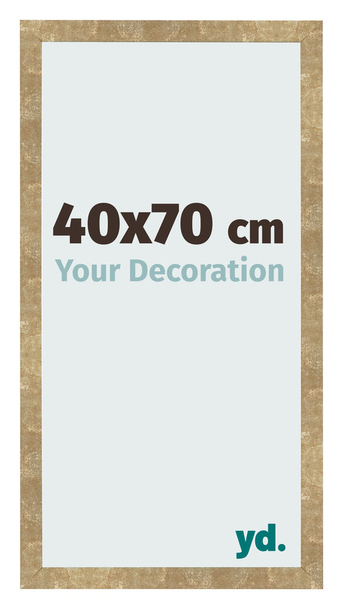Fotolijst 40x70cm Goud Antiek MDF Bologna Voorzijde Maat | Yourdecoration.nl