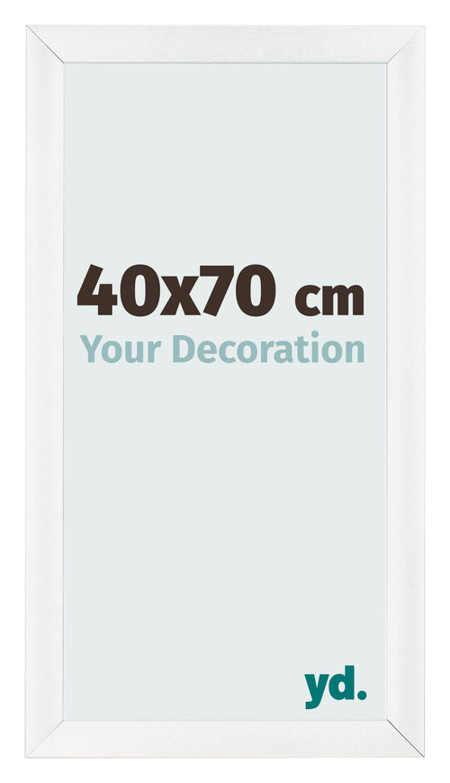 Fotolijst 40x70cm Wit Hoogglans MDF Pisa Voorzijde Maat | Yourdecoration.nl