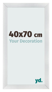 Fotolijst 40x70cm Zilver Mat MDF Pisa Voorzijde Maat | Yourdecoration.nl