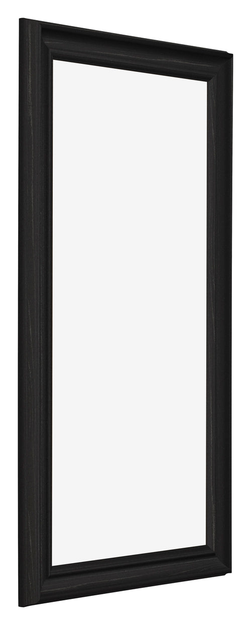 Fotolijst 40x70cm Zwart Houtnerf MDF Lazio Voorzijde Schuin | Yourdecoration.nl