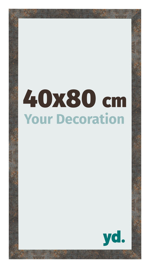 Fotolijst 40x80 cm Geoxideerd Metaal MDF Bologna Voorzijde Maat | Yourdecoration.nl
